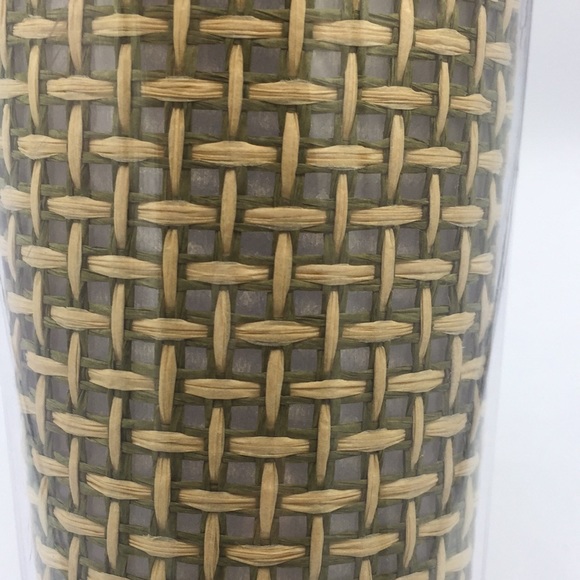 Starbucks Tumbler 24 oz Venti Burlap Woven Basket Weave Cold Drink Cup 2018 - Picture 4 of 10